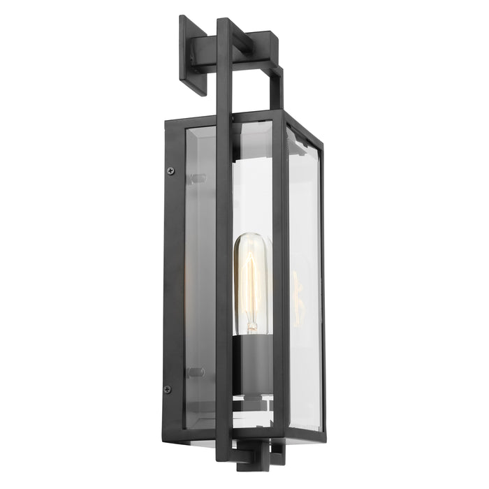 Exhibit One Light Wall Lantern in Matte Black