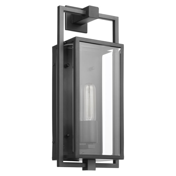 Exhibit One Light Wall Lantern in Matte Black