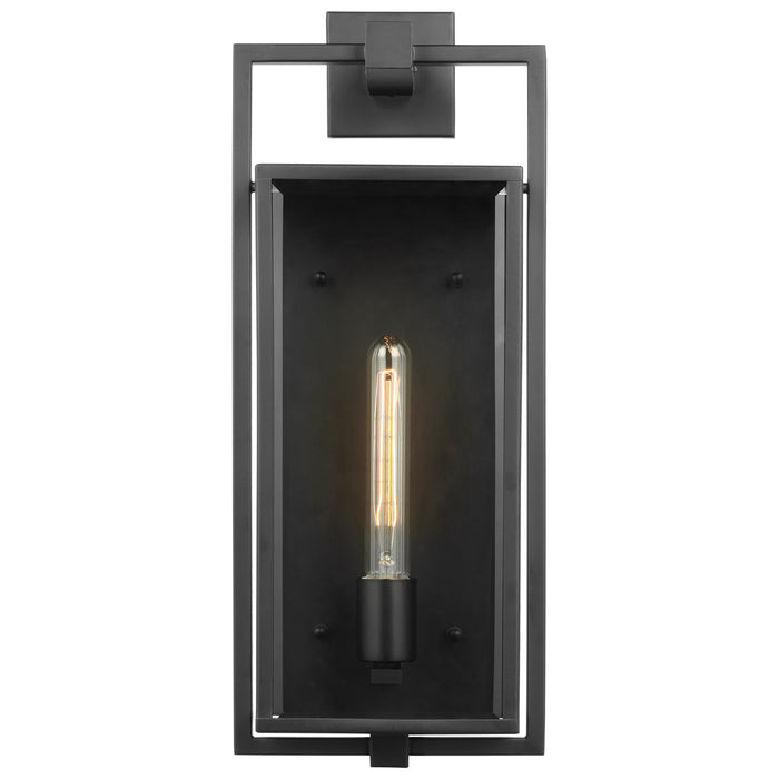 Exhibit One Light Wall Lantern in Matte Black