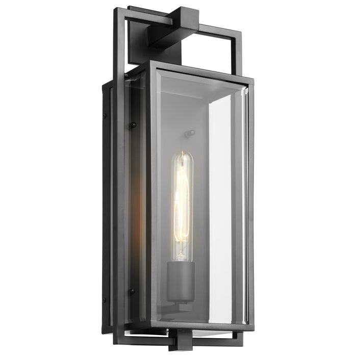 Exhibit One Light Wall Lantern in Matte Black