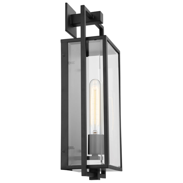 Exhibit One Light Wall Lantern in Matte Black