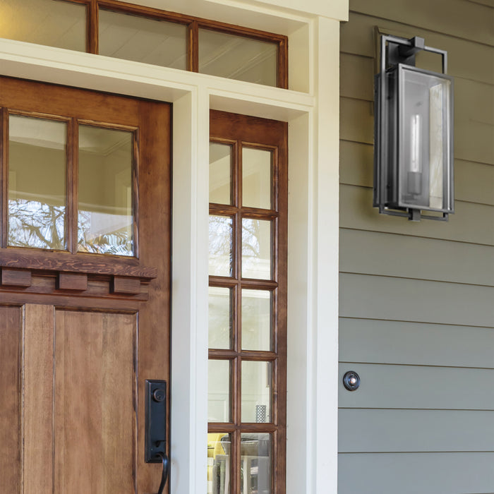 Exhibit One Light Wall Lantern in Matte Black