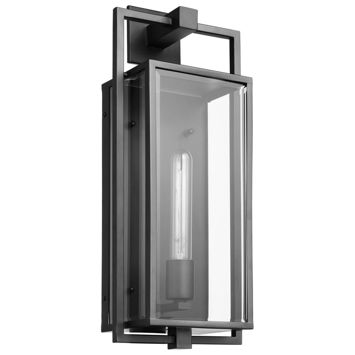 Exhibit One Light Wall Lantern in Matte Black