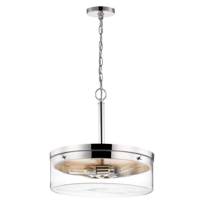 Intersection Three Light Pendant in Polished Nickel