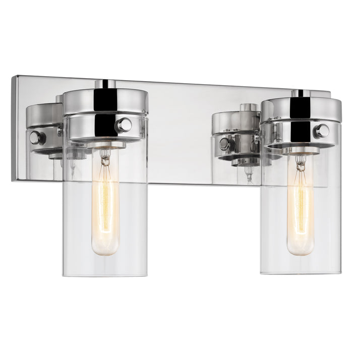 Intersection Two Light Vanity in Polished Nickel