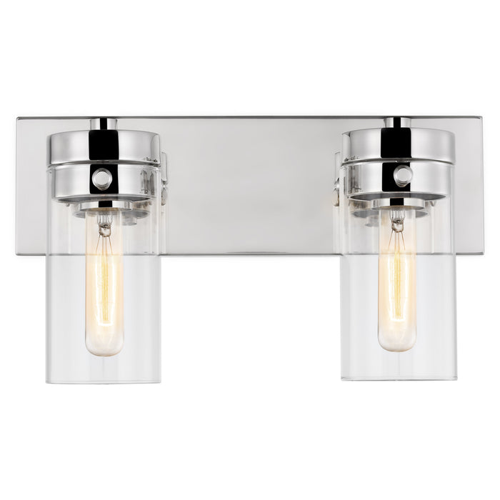 Intersection Two Light Vanity in Polished Nickel