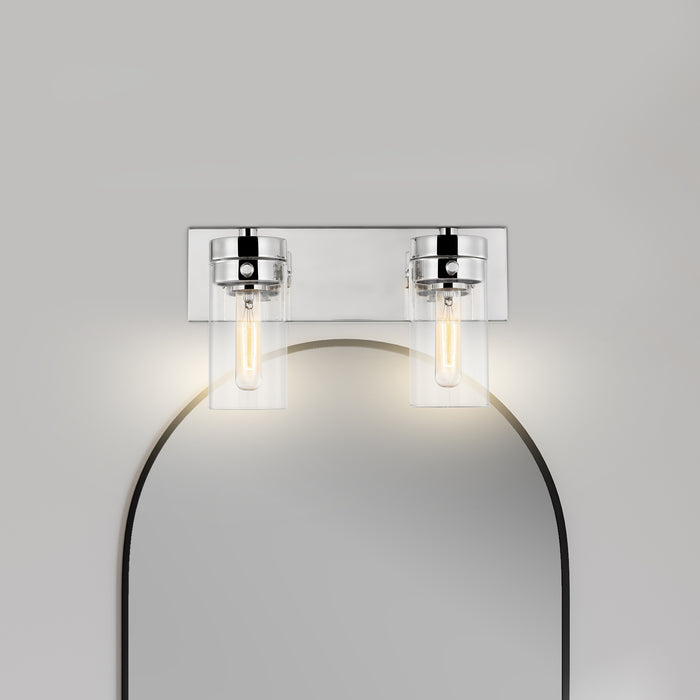 Intersection Two Light Vanity in Polished Nickel