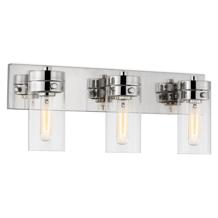 Intersection Three Light Vanity in Polished Nickel