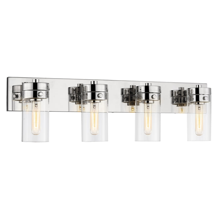 Intersection Four Light Vanity in Polished Nickel