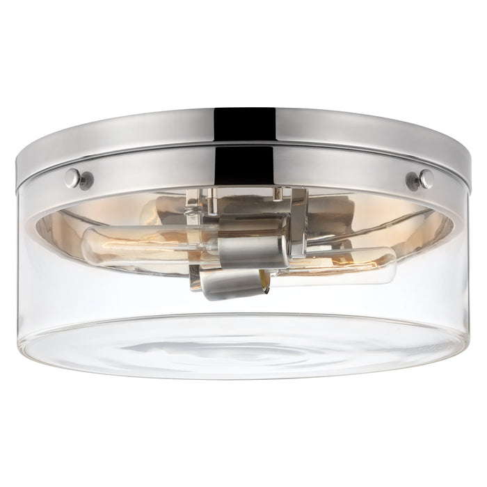 Intersection Two Light Flush Mount in Polished Nickel