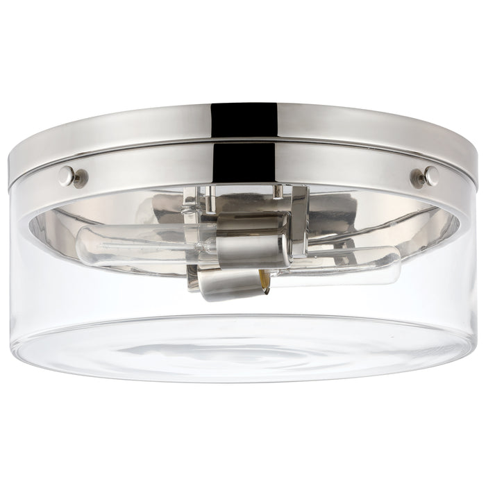 Intersection Two Light Flush Mount in Polished Nickel