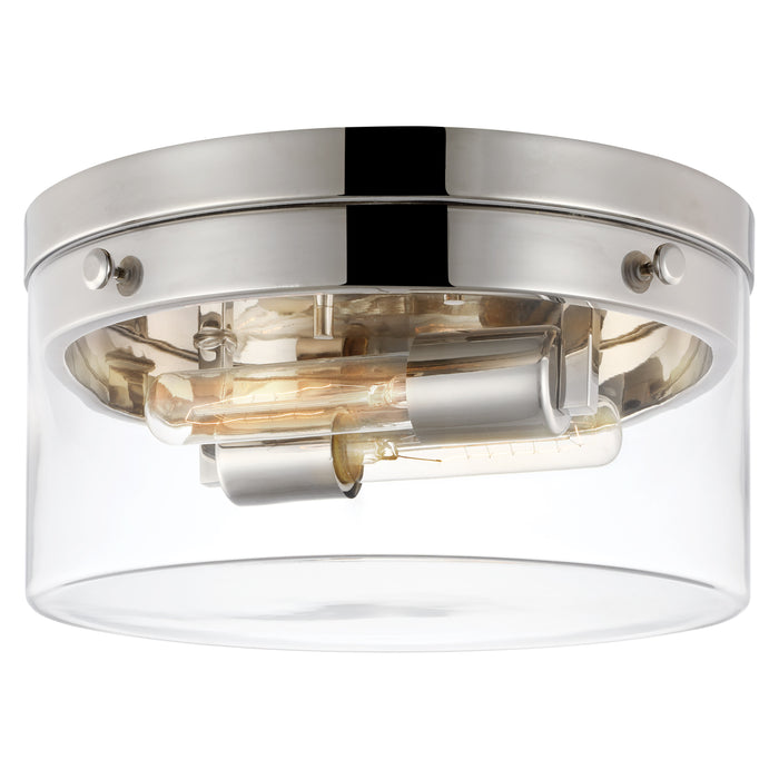 Intersection Two Light Flush Mount in Polished Nickel