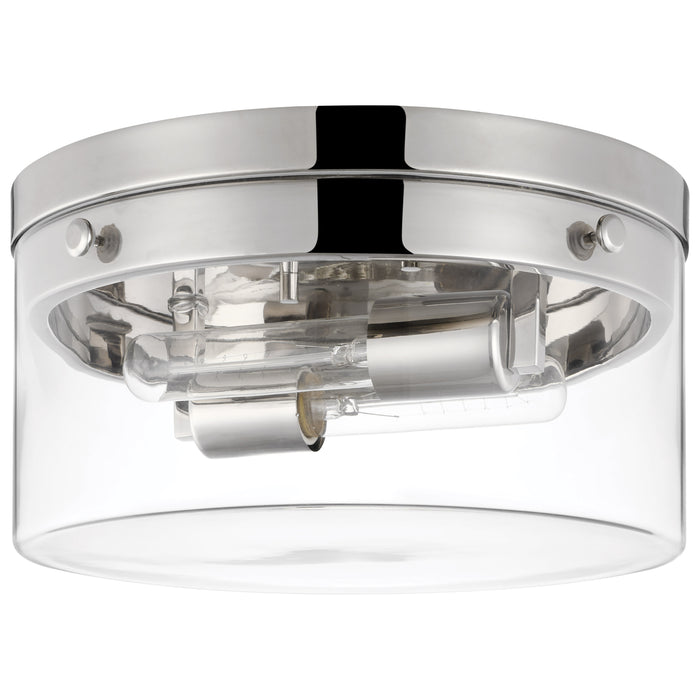 Intersection Two Light Flush Mount in Polished Nickel