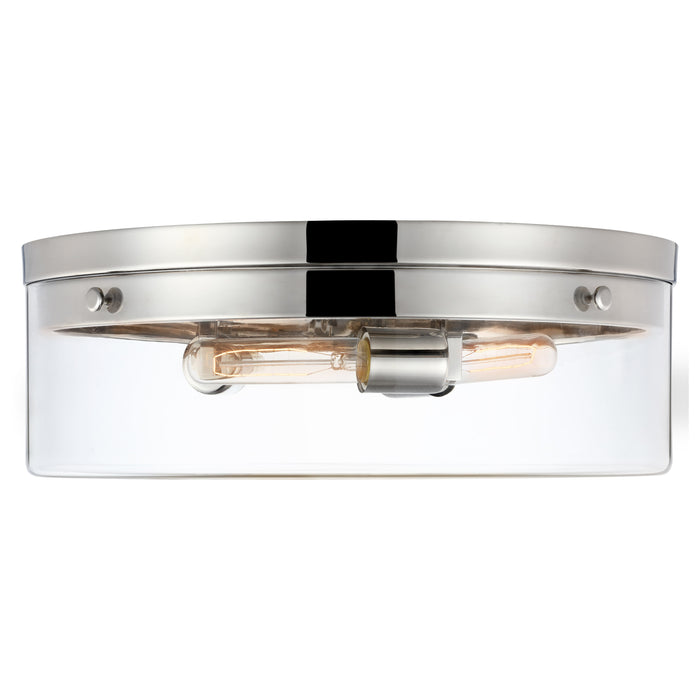 Intersection Three Light Flush Mount in Polished Nickel