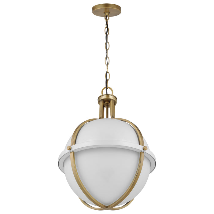 Lincoln One Light Pendant in Matte White