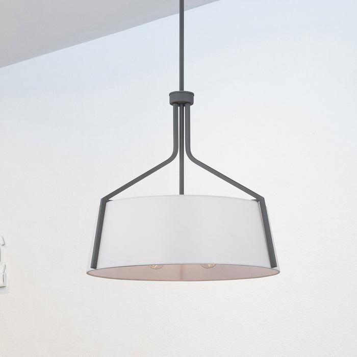 Livingston Four Light Pendant in Putty Gray