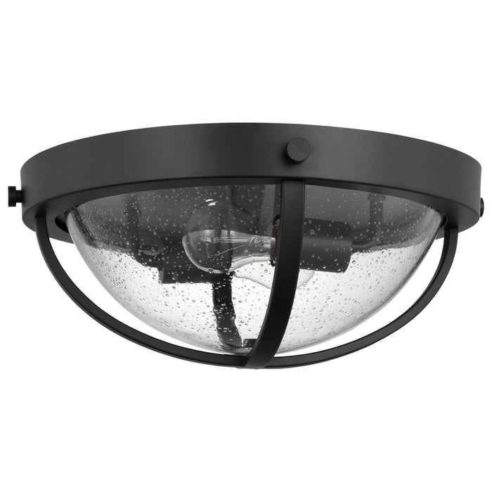 Lincoln Two Light Flush Mount in Matte Black