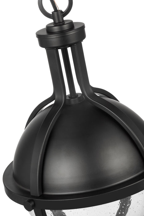 Lincoln One Light Pendant in Matte Black