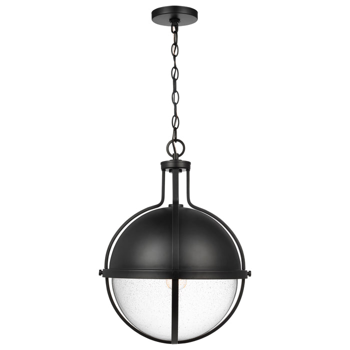 Lincoln One Light Pendant in Matte Black