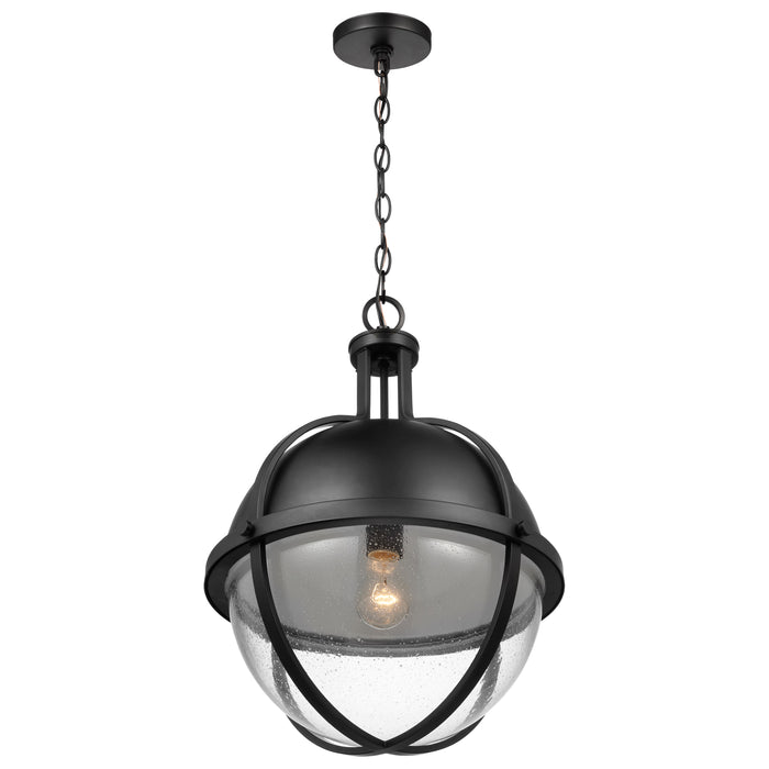 Lincoln One Light Pendant in Matte Black