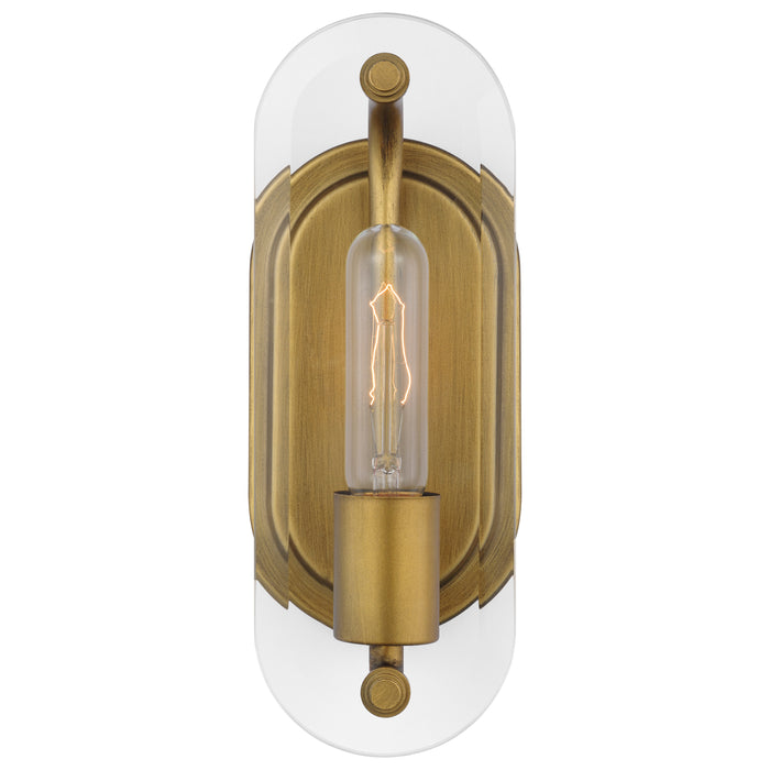 Teton One Light Vanity in Natural Brass