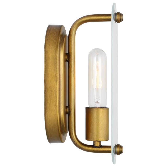 Teton One Light Vanity in Natural Brass