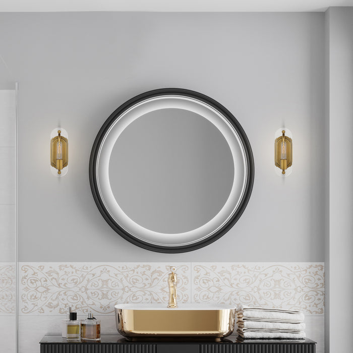 Teton One Light Vanity in Natural Brass