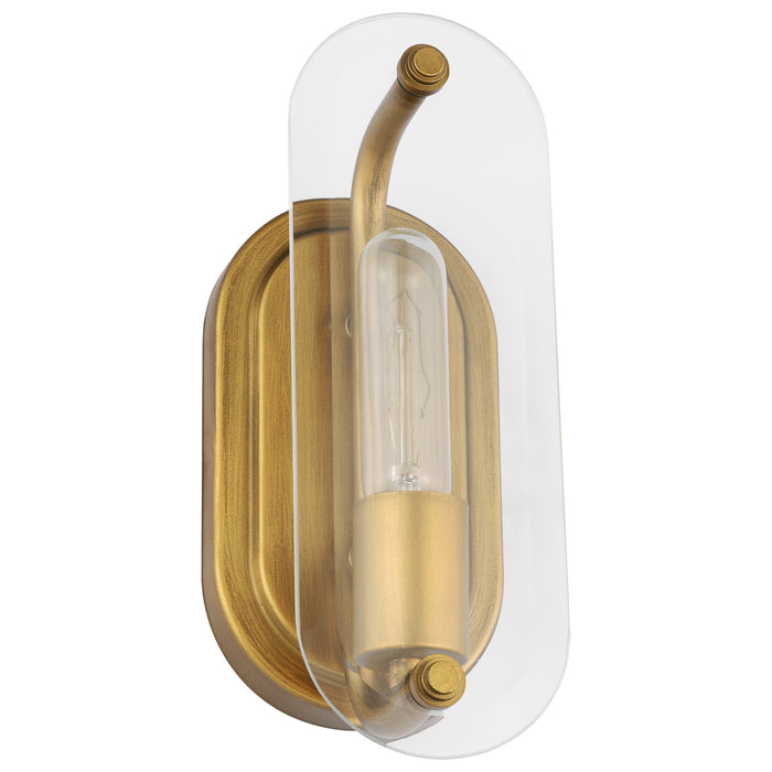 Teton One Light Vanity in Natural Brass