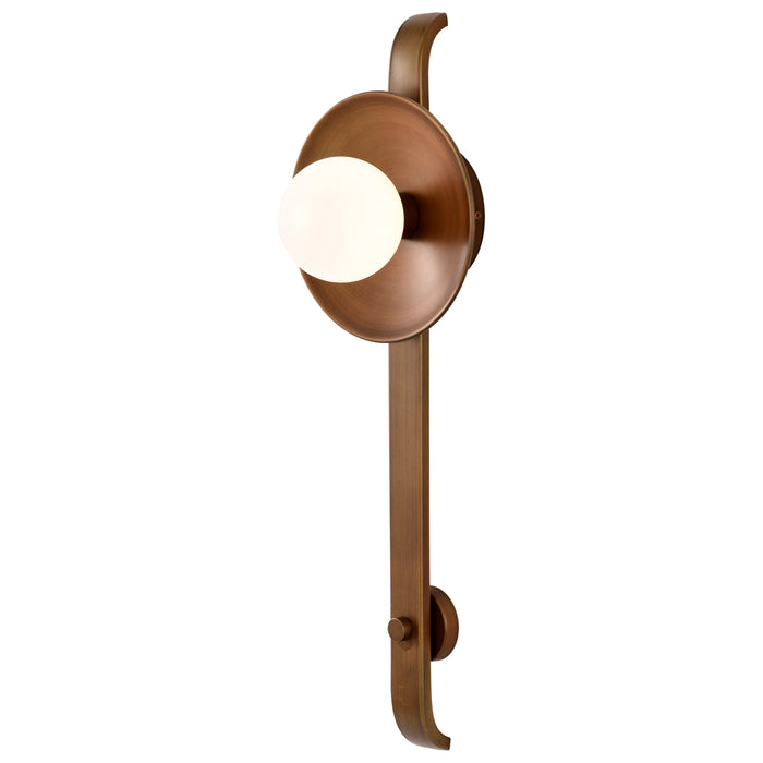 Colby One Light Wall Sconce in Natural Brass