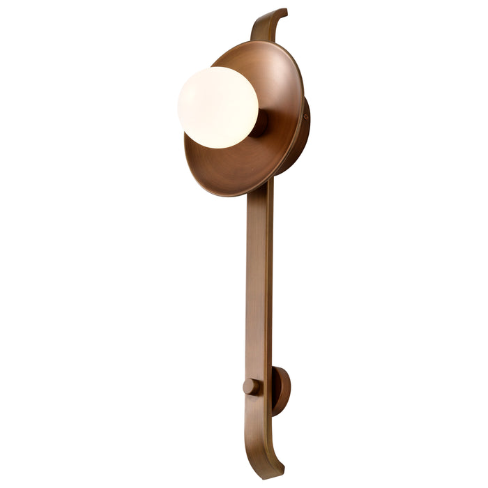 Colby One Light Wall Sconce in Natural Brass