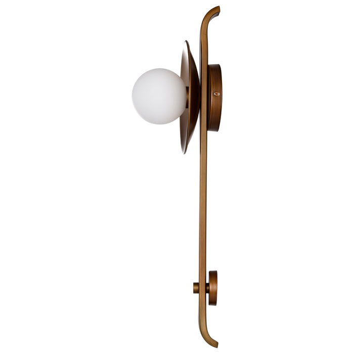 Colby One Light Wall Sconce in Natural Brass