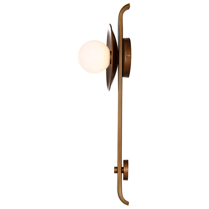 Colby One Light Wall Sconce in Natural Brass