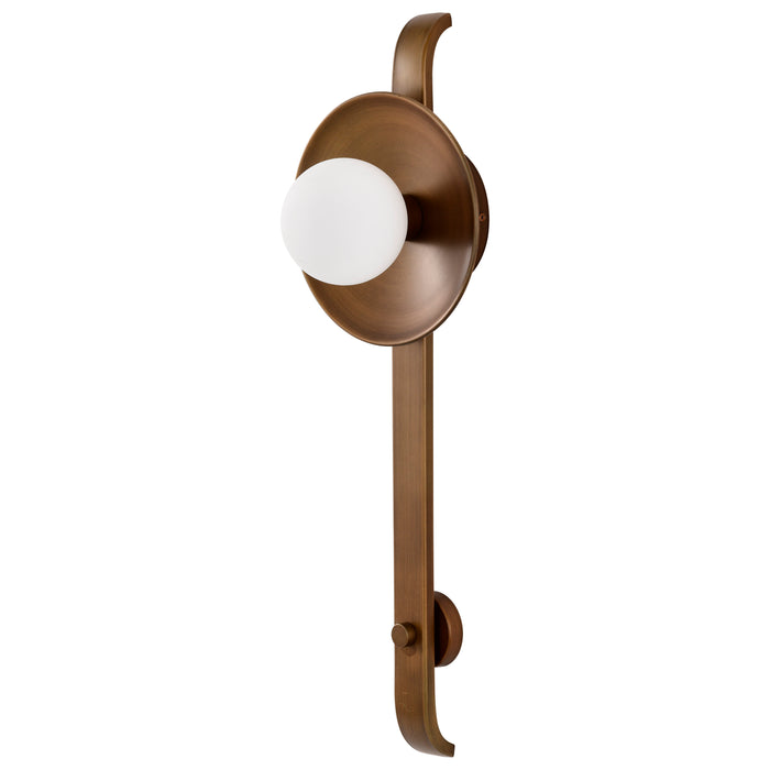 Colby One Light Wall Sconce in Natural Brass