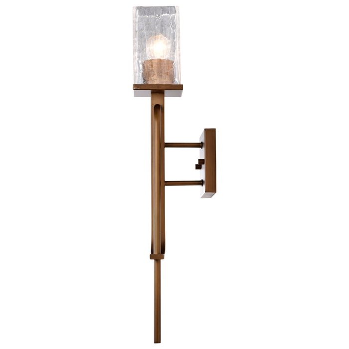 Terrace One Light Wall Sconce in Natural Brass