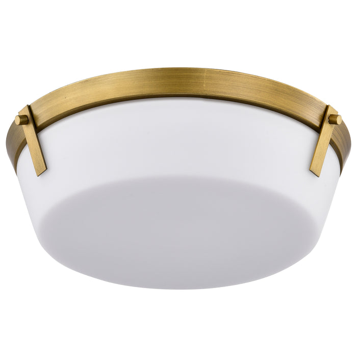 Rowen Three Light Flush Mount in Natural Brass