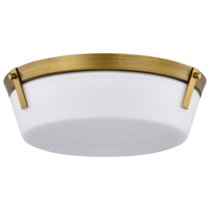 Rowen Three Light Flush Mount in Natural Brass