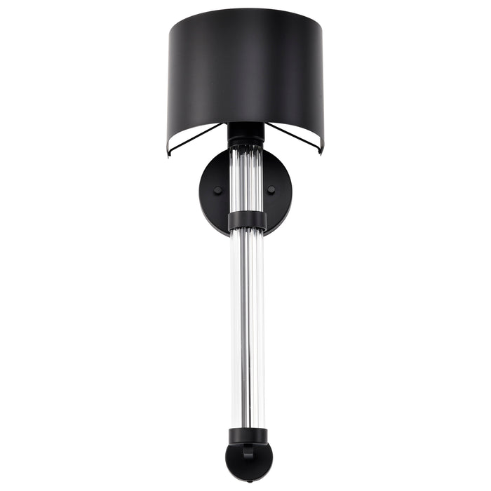 Teagon One Light Wall Sconce in Matte Black