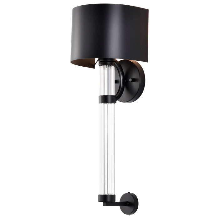 Teagon One Light Wall Sconce in Matte Black