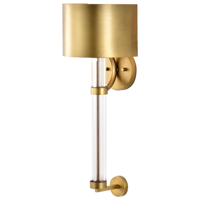 Teagon One Light Wall Sconce in Natural Brass