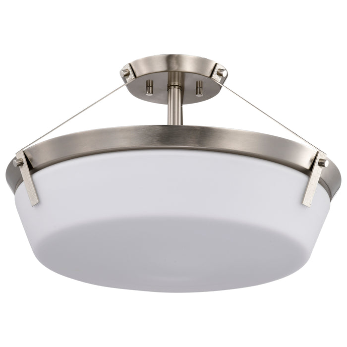 Rowen Four Light Semi Flush Mount in Brushed Nickel