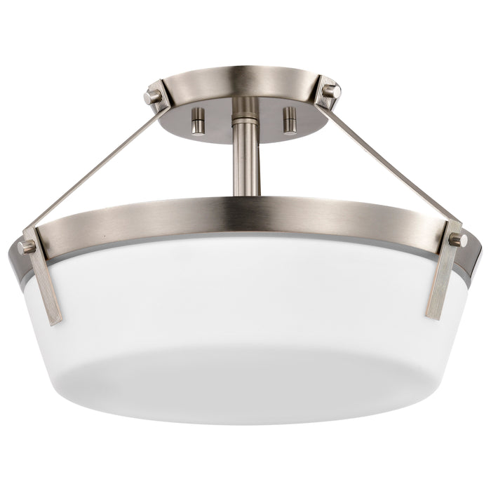 Rowen Three Light Semi Flush Mount in Brushed Nickel