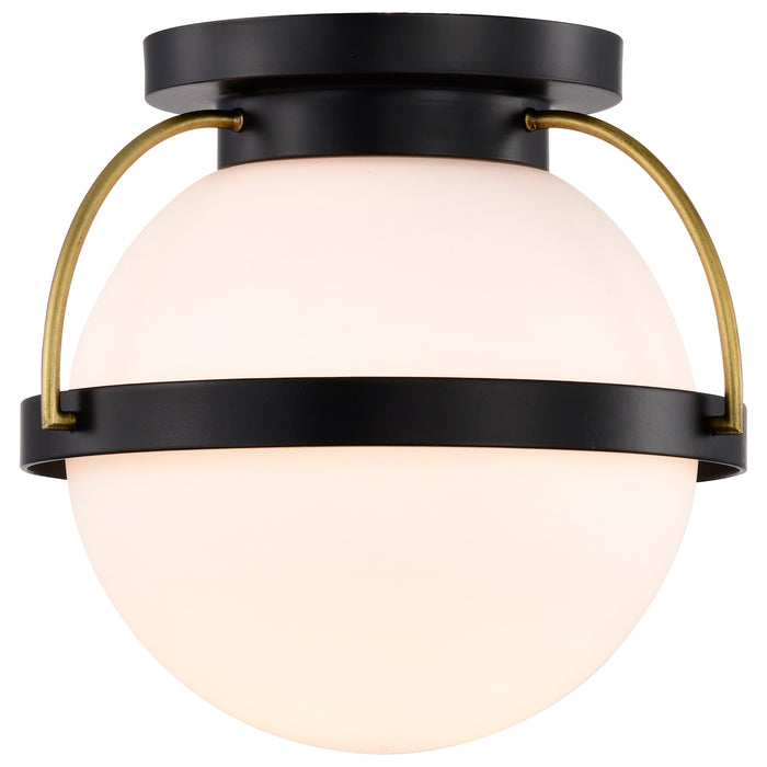 Lakeshore One Light Flush Mount in Matte Black