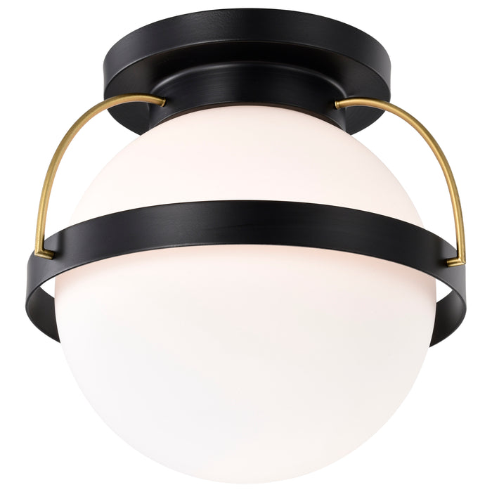 Lakeshore One Light Flush Mount in Matte Black