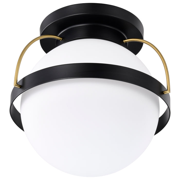 Lakeshore One Light Flush Mount in Matte Black