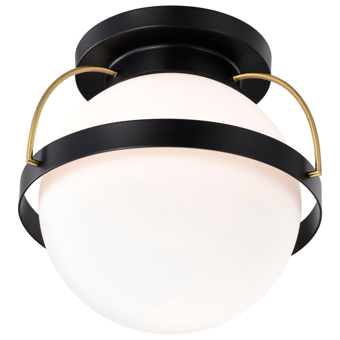 Lakeshore One Light Flush Mount in Matte Black