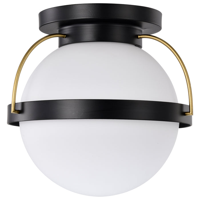 Lakeshore One Light Flush Mount in Matte Black