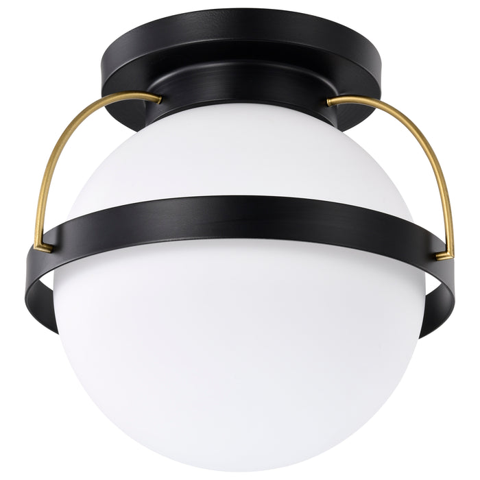 Lakeshore One Light Flush Mount in Matte Black