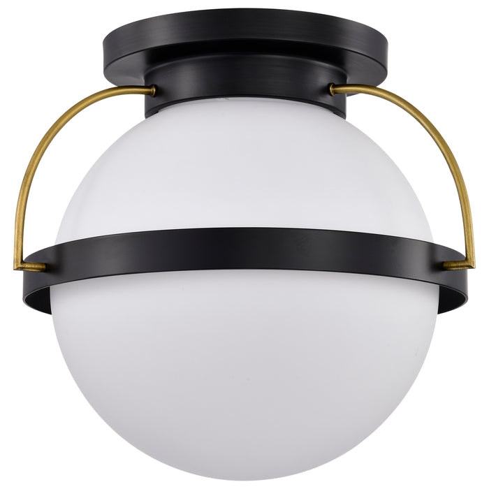 Lakeshore One Light Flush Mount in Matte Black