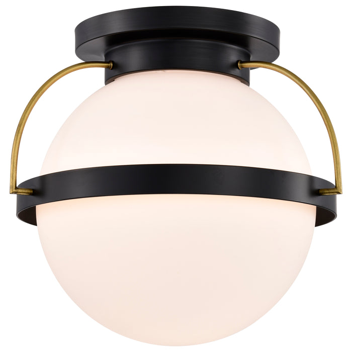 Lakeshore One Light Flush Mount in Matte Black