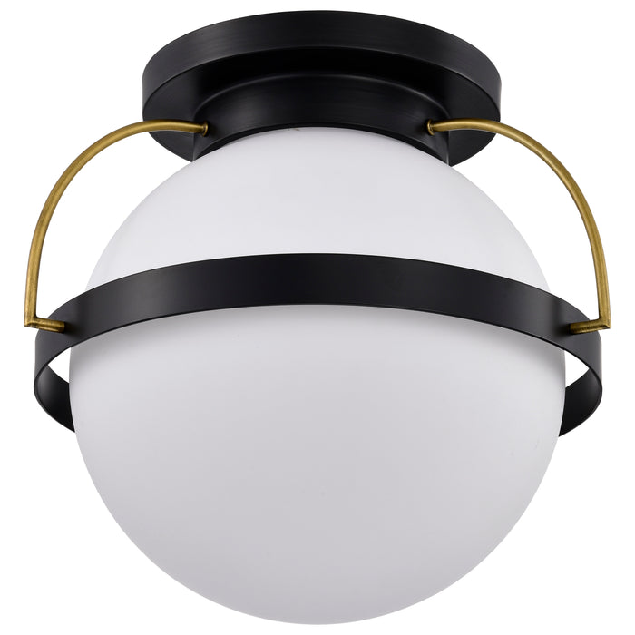 Lakeshore One Light Flush Mount in Matte Black